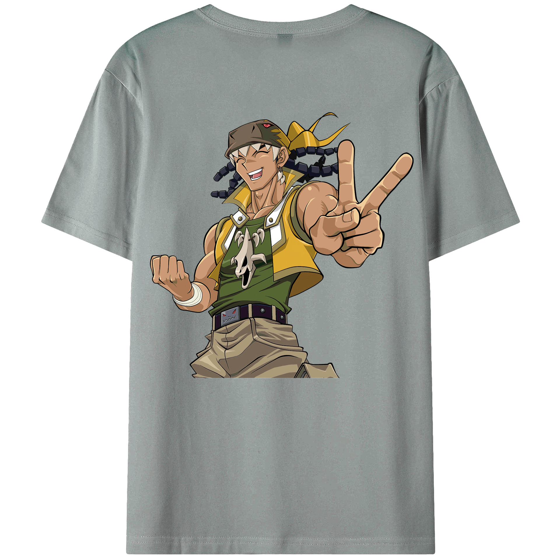 （画像用） 遊☆戯☆王 Yu-Gi-Oh! 綿100％ メンズ半袖Tシャツ（バックプリント） 通気性